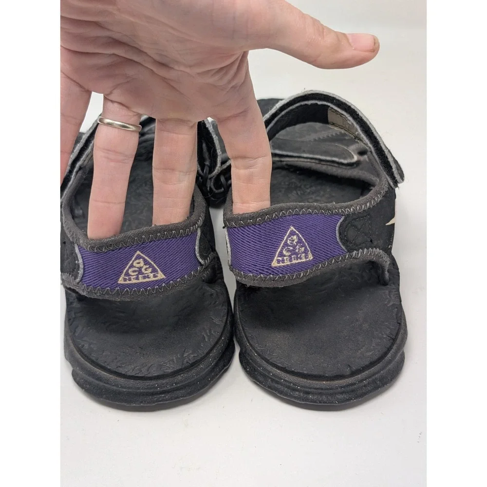 Vintage Nike‎ Air ACG Hiking Sandals Ankle Strap Men's Size 10 Black 190044-011